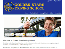 Tablet Screenshot of goldenstarsdriving.com